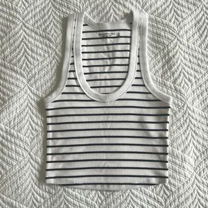 Abercrombie & Fitch Essential Scoopneck Tank, Striped